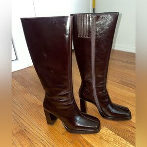 Jeffrey Campbell, size 6.5, Maximal leather boot in rich dark brown